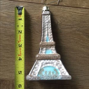 Eiffel Tower glass ornament - holiday Christmas tree